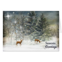 Seasons Greetings Scenic Holiday Card
