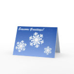 Seasons Greetings Snow Holiday Card
