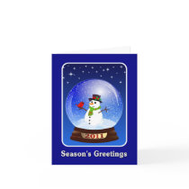 Season's Greetings Snowman 2011 Greeting Card