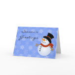 Season's Greetings Snowman Blizzard Holiday Cards