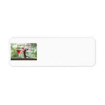 Season's Greetings Squirrel Custom Return Address Label