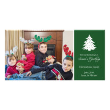 Season's Greetings Tree Photo Cards (Evergreen)