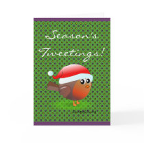 Season's tweetings Cute Christmas Robin Xmas card