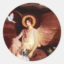 Seated Angel - American Fox Hound Stickers