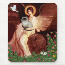 Seated Angel - Himalayan cat 7 Mouse Pad