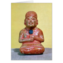 Seated figure, possibly one  earliest cards
