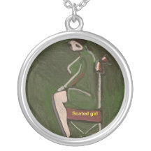 Seated girl necklace