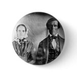 Seated Man and Woman Couple 1840 Pinback Buttons