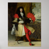 Seated Portrait of Louis XIV  after 1670 Print