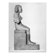 Seated statue of Amenophis IV Post Cards