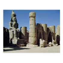 Seated statue of Ramesses II postcards
