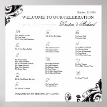 Seating Arrangement Chart Print