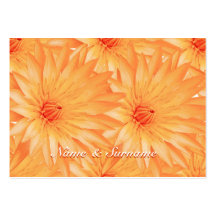 Seating name tags, orange lilly - customizable business card templates