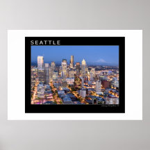 Seattle at Night Print