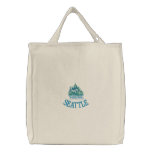 SEATTLE Emerald City Embroidered Tote embroidered bags