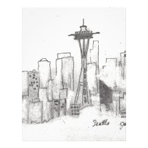 Seattle Sketch Letterhead Design