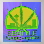 Seattle Superchronics Purple Background posters