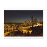 Seattle Washington Downtown Skyline at Sunset Post Card
