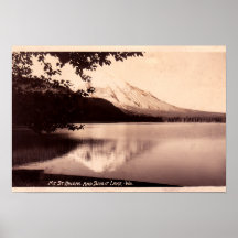 Seattle Washington Mount Saint Helens circa 1940 Print
