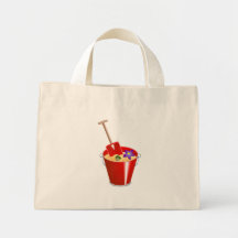 Seau et pelle sacs en toile