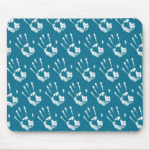 Seawater background with handprint mousepad