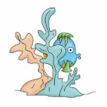 Seaweed Coral Ocean Cute Fish Cartoon Acrylic Cut Outs