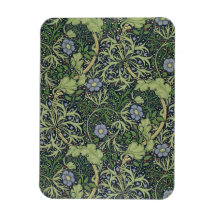 Seaweed Wallpaper Design, printed by John Henry De Rectangular Magnets