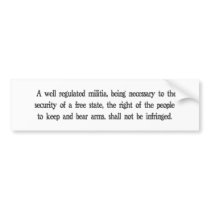 Second Amendment Bumper Sticker