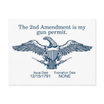 Second Amendment Card Postcards