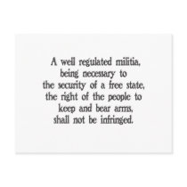 Second Amendment Post Card