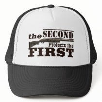 Second Amendment Protects First Amendment Trucker Hat
