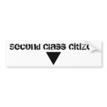 Second Class Citizen Lesbian Bumper Stickers