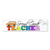 Second Grade Teacher Bumper Sticker