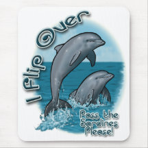 Secousse au-dessus des dauphins Mousepad Tapis De Souris