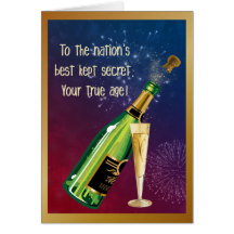 Secret Age Birthday Greeting Card