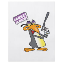secret agent penguin cartoon character flyers