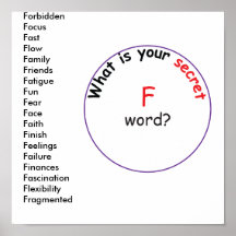 Secret F words Print