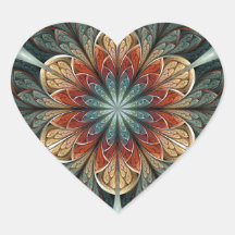 Secret Garden Abstract Fractal Art Stickers