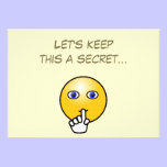 Secret hush emoticon surprise party invitations
