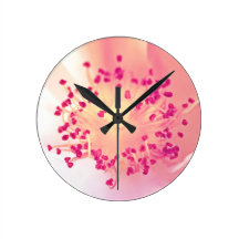 SECRET OF A ROSE ROUND WALL CLOCK