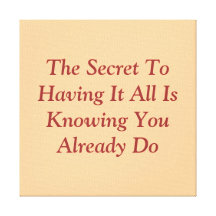 Secret Quote Wall Hanging Canvas Prints