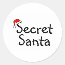 Secret Santa 2 Round Sticker