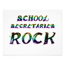 SECRÉTAIRES ROCK D'ÉCOLE INVITATIONS PERSONNALISÉES