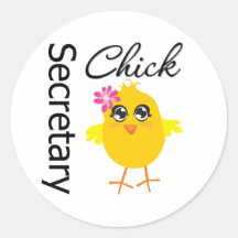 Secretary Chick Stickers