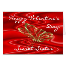 SecretSisValentine-customize any occasion Greeting Card
