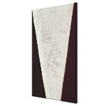 Section of Map from Ross Island to South Pole Gallery Wrap Canvas