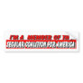 SECULAR COALITION FOR AMERICA BUMPER STICKERS