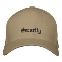 Security Embroidered Baseball Cap