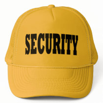Security Hat - black text