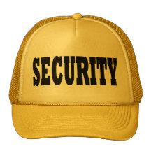 Security Hat - black text